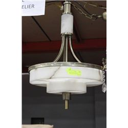 REAL NATURAL MARBLE CHANDELIER ANTIQUE BRASS