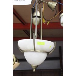 REAL NATURAL MARBLE CHANDELIER SOLID ANTIQUE BRASS