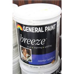 52-010 3.7 LITRES FLAT WHITE INTERIOR PAINT