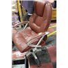 Image 1 : BROWN LEATHER OFFICE CHAIR (USED)