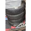 Image 1 : SET OF 4 HANKOOK WINTER TIRES P185/75R14 W/ RIMS