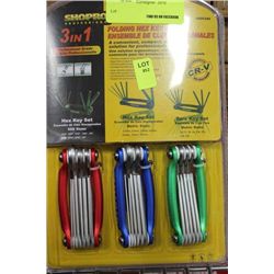 3 IN 1 FOLDING HEX KEY SET