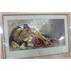 Image 1 : EGYPTIAN WOOD FRAMED WOMAN W/ LION PICTURE