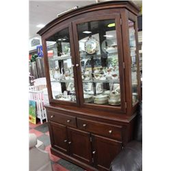 WOOD BUFFET AND HUTCH