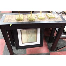 SHOWHOME WOOD TOP SIDE TABLE