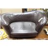 Image 1 : SHOWHOME BROWN LEATHERETTE CHILDRENS LOUNGE CHAIR