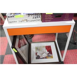 SHOWHOME WHITE AND ORANGE WRITING DESK
