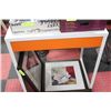 Image 1 : SHOWHOME WHITE AND ORANGE WRITING DESK