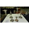 Image 1 : group of silver plated candlestick holders