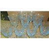 Image 2 : group of blue etched stemware, Cambridge?