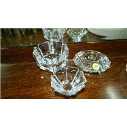 3 piece Orrefors crystal dish