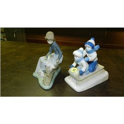 2 piece porcelain figurines