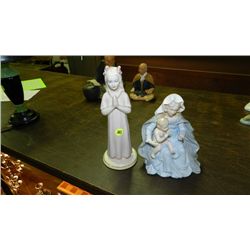 2 piece porcelain figurines