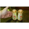 Image 1 : 2 piece small porcelain painted vases, one with