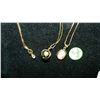 Image 1 : Collection of 3 Gold plated Sterling silver necklaces with pendants