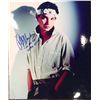 Image 1 : Ralph Macchio color 11x14 as the Karate Kid signed adding the phrase "Wax on Wax off"