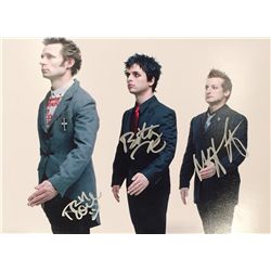 Green Day color large 11x14 image signed by all three members