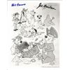 Image 1 : Hanna and Barbera b/w glossy 8x10 of the creators creations signed by both Joe Barbera and Bill Hann