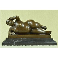 6"x11" Signed Botero Nude Girl Bronze Figure   12 LBS.