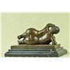 Image 3 : 6"x11" Signed Botero Nude Girl Bronze Figure   12 LBS.