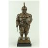 Image 1 : 19"x9" Large Roman Warrior By Botero Bronze Sculpture Marble Base Statue Figurine Decor   19 LBS.