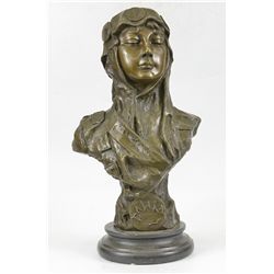 17.5"x9" Hot Cast Bronze Sculpture Of Dalila Story Samson Bible History Villanis Figurine   20 LBS.