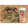 Image 1 : 6"x5" Signed Bugatti Panther Lioness Bronze Sculpture Bookend Book End Statue Figurine   5 LBS.