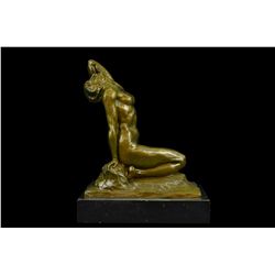 10"x8.5" Signed Gennarelli Nude Female Bronze Sculpture Masterpiece Figurine Figure Sale   12 LBS.