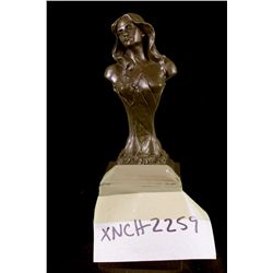 12"x4" Floreal April by Hans Muller Vienna Austria Female Bronze Sculpture Statue Decor   9 LBS.