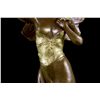 Image 10 : 20"x8" Signed French Large Charming Angel Standing on Rock Bronze Marble Sculpture Deco   15 LBS.