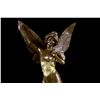 Image 8 : 20"x8" Signed French Large Charming Angel Standing on Rock Bronze Marble Sculpture Deco   15 LBS.