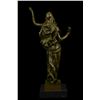 Image 4 : 16.5"x9" LRGE Original Aldo Vitaleh Arab Girl Dancing Bronze Sculpture Marble Base Statue   10 LBS.