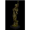 Image 6 : 16.5"x9" LRGE Original Aldo Vitaleh Arab Girl Dancing Bronze Sculpture Marble Base Statue   10 LBS.