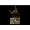 Image 1 : 9"x7" Signed Vienna Bronze Bergman Arab Man Riding Camel Bronze Sculpture Statue Decor   7 LBS.