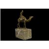 Image 3 : 9"x7" Signed Vienna Bronze Bergman Arab Man Riding Camel Bronze Sculpture Statue Decor   7 LBS.