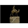 Image 4 : 9"x7" Signed Vienna Bronze Bergman Arab Man Riding Camel Bronze Sculpture Statue Decor   7 LBS.