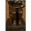 Image 10 : 13"x7" Signed Botero Two Nude Couple Bronze Sculpture Abstract Mid Century Figurine Art   17 LBS.