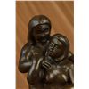 Image 8 : 13"x7" Signed Botero Two Nude Couple Bronze Sculpture Abstract Mid Century Figurine Art   17 LBS.