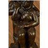 Image 9 : 13"x7" Signed Botero Two Nude Couple Bronze Sculpture Abstract Mid Century Figurine Art   17 LBS.