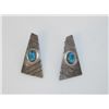 Image 1 : Navajo Sterling Kingman Turquoise Earrings