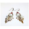 Image 1 : Native American Sterling Silver Coral Earrings