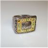 Image 1 : Art Deco Style Sterling Silver Enamel Ring Sz 7