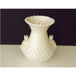 Irish Belleek Thistle Top Vase. Brown/Golden Mark. 1980