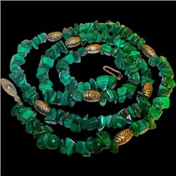 Vintage Green Malachite Necklace