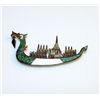 Image 1 : Siam Sterling Enamel Dragon Boat Brooch