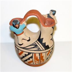 Vintage Native American Pueblo Pottery Wedding Vase