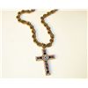 Image 1 : Italian Micro Mosaic Cross Necklace