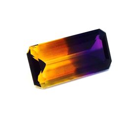 65.20 ct  & up AMETRINE RADIANT Bi Color Quartz Amethyst/Citrine