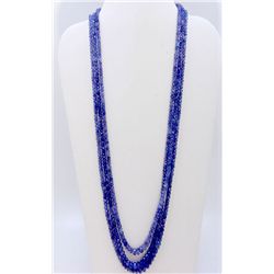 Tanzanite Beaded Necklace 260.00 ct & up 3 Rows