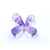 Image 1 : 27 ct & up Amethyst Tear Drop Shaped Loose Stones (27.32) 4Pcs